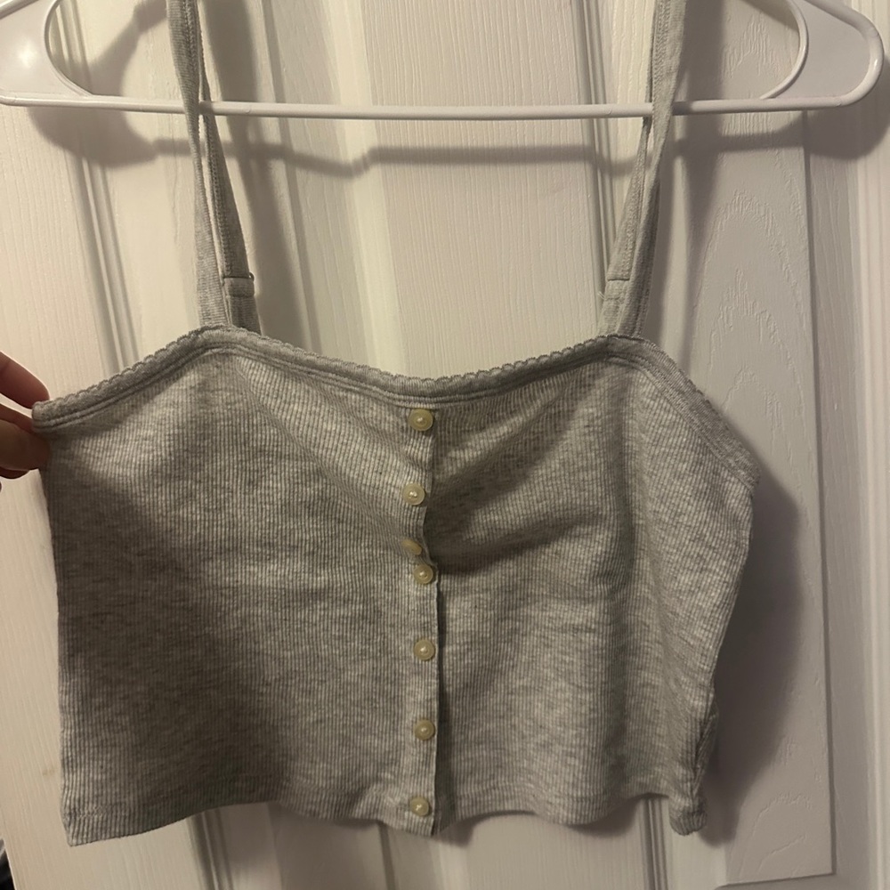 Gray Women's Crop Top